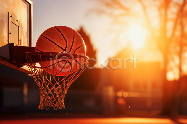 사람없음 JPG 편집이미지 노을 농구공 농구대 농구장 백그라운드 햇빛