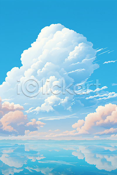 사람없음 JPG 편집이미지 구름(자연) 반사 백그라운드 자연 풍경(경치) 하늘 하늘색 호수