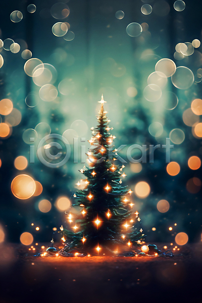 사람없음 JPG 편집이미지 겨울 반짝임 보케 보케백그라운드 빛망울 오너먼트 청록색 크리스마스 크리스마스트리