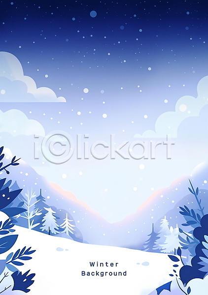 사람없음 PSD 일러스트 겨울풍경 구름(자연) 나무 눈내림 눈덮임 백그라운드 보라색 설원 포스터 풀(식물) 풍경(경치)