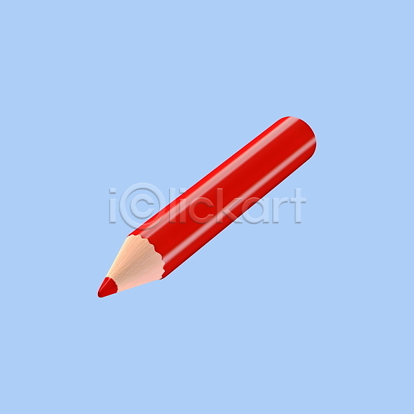 사람없음 3D 3D아이콘 PSD 아이콘 교육 빨간색 빨간펜 색연필 학용품