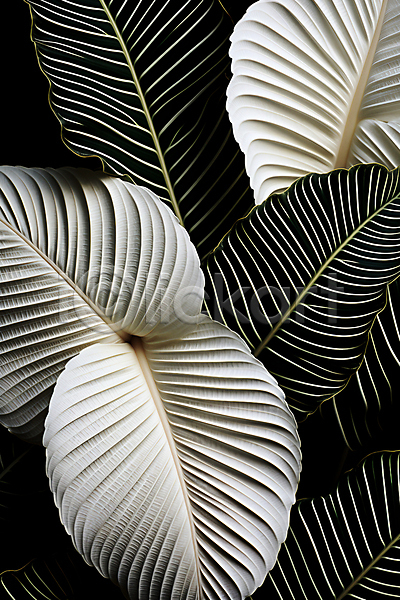 사람없음 JPG 근접촬영 편집이미지 흑백 식물 잎 질감 표면