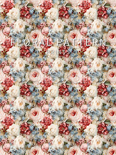 사람없음 PSD 디지털합성 편집이미지 꽃 꽃무늬 백그라운드 인쇄 직물 패턴
