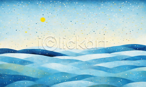 사람없음 JPG 일러스트 백그라운드 산 일출 자연 초원(자연) 태양 파란색 하늘