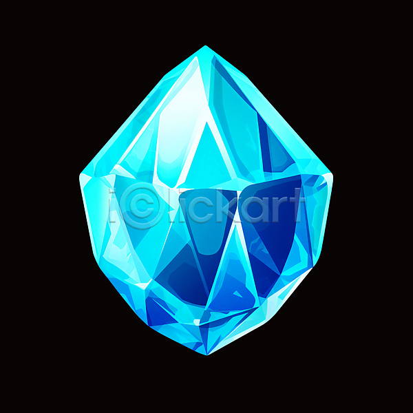 사람없음 PSD 아이콘 UI 게임 광석 보물 보석 사파이어 수정(생물) 오브젝트 파란색 판타지