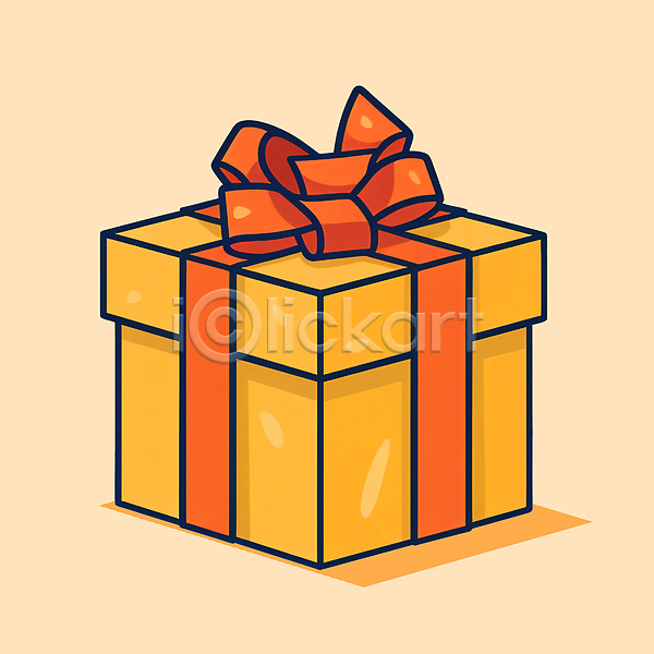 서프라이즈 사람없음 PSD 일러스트 노란색 리본 상자 선물 선물상자 오브젝트 이벤트 패키지 포장
