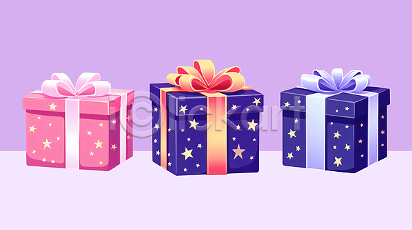 서프라이즈 사람없음 PSD 일러스트 리본 보라색 상자 선물 선물상자 오브젝트 이벤트 패키지 패턴 포장