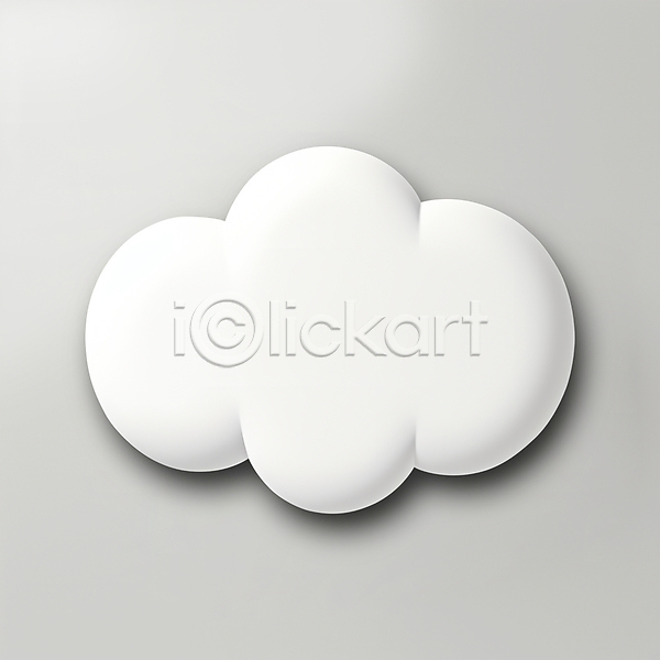 소통 사람없음 PSD 아이콘 일러스트 입체 구름모양 말풍선 심플 카피스페이스 프레임 흰색