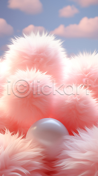 부드러움 사람없음 JPG 디지털합성 편집이미지 구슬 뭉치 분홍색 원형 칼라솜 털