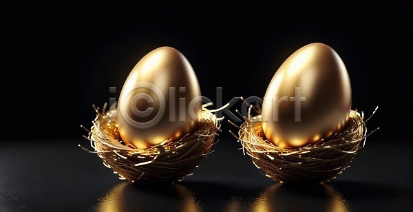 행운 사람없음 JPG 편집이미지 계란 금색 당첨 둥지 이벤트 황금 황금알