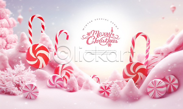 사람없음 PSD 편집이미지 눈(날씨) 눈덮임 분홍색 사탕 스페셜 이벤트 지팡이사탕 크리스마스
