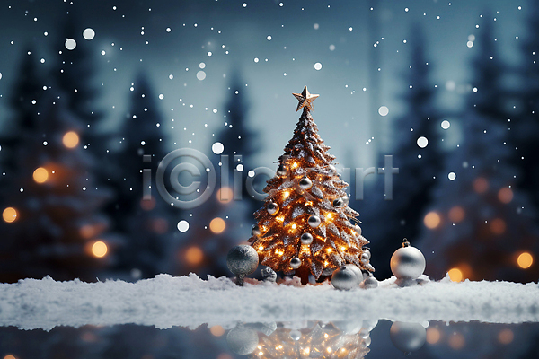 분위기 사람없음 JPG 편집이미지 겨울 눈(날씨) 백그라운드 보케 오너먼트 크리스마스 크리스마스트리