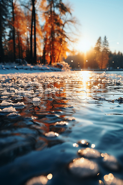 분위기 사람없음 JPG 편집이미지 겨울 나무 눈(날씨) 빛 자연 풍경(경치) 하늘 호수
