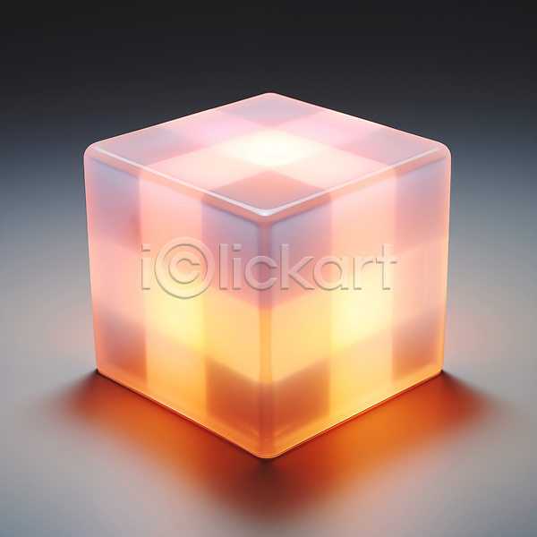 사람없음 JPG 디지털합성 입체 편집이미지 반투명 빛 실리콘 오브젝트 입체도형 정사각형 조명 큐브 편집소스
