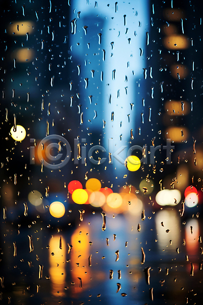 사람없음 JPG 편집이미지 도시 백그라운드 보케 블러효과 빗방울 빛망울 창문