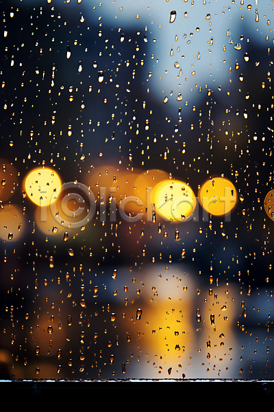 사람없음 JPG 편집이미지 도시 백그라운드 보케 블러효과 빗방울 빛망울 창문