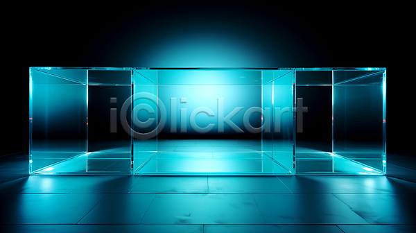 사람없음 JPG 디지털합성 편집이미지 LED 공간 빛 유리 조명 파란색 편집소스