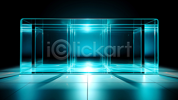 사람없음 JPG 디지털합성 편집이미지 LED 공간 빛 유리 조명 파란색 편집소스