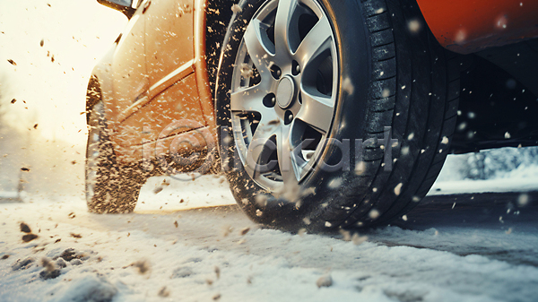 사람없음 JPG 디지털합성 편집이미지 겨울 눈(날씨) 눈길 눈길운전 자동차 타이어