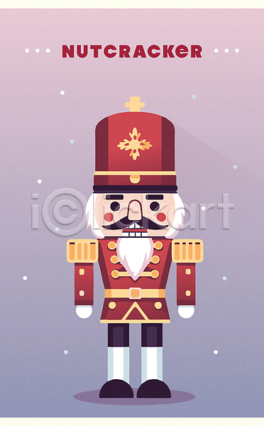 사람없음 AI(파일형식) 일러스트 겨울 군복 병정 빨간색 오브젝트 이벤트 인형 장난감 크리스마스 타이포그라피 호두까기인형