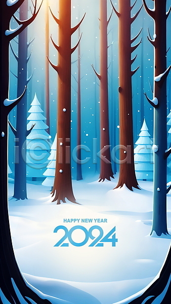 사람없음 PSD 디지털합성 편집이미지 2024년 겨울 나무 눈(날씨) 눈덮임 숲 숲속 편집소스