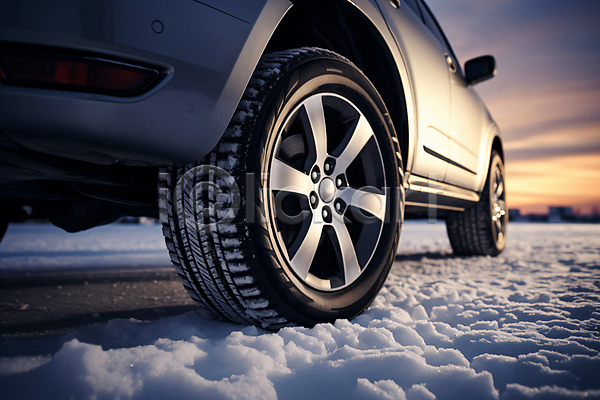 사람없음 JPG 디지털합성 편집이미지 겨울 눈(날씨) 눈길 눈길운전 눈덮임 도로 운전 자동차 타이어