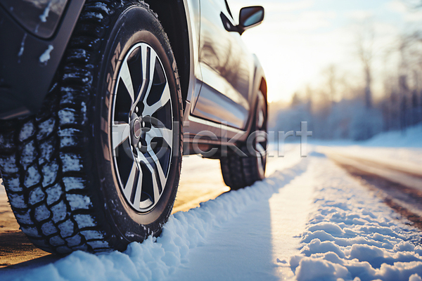 사람없음 JPG 디지털합성 편집이미지 겨울 눈(날씨) 눈길운전 눈덮임 도로 블러효과 운전 자동차 타이어