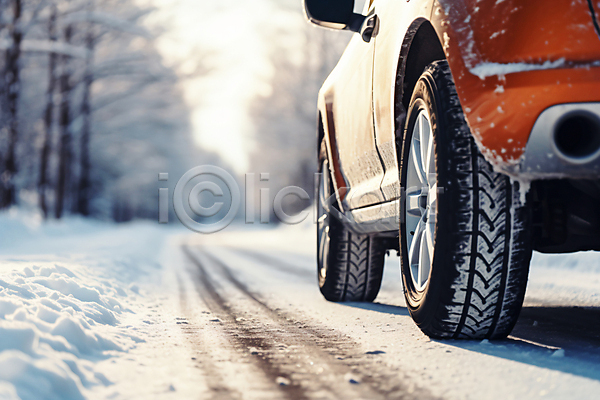 사람없음 JPG 디지털합성 편집이미지 겨울 눈(날씨) 눈길 눈길운전 눈덮임 도로 블러효과 운전 자동차 타이어