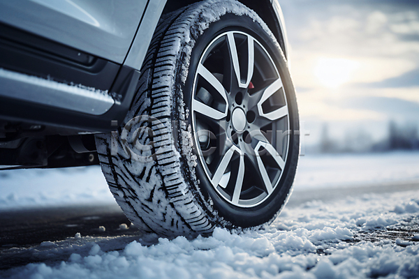 사람없음 JPG 디지털합성 편집이미지 겨울 눈(날씨) 눈길운전 눈덮임 도로 운전 자동차 타이어