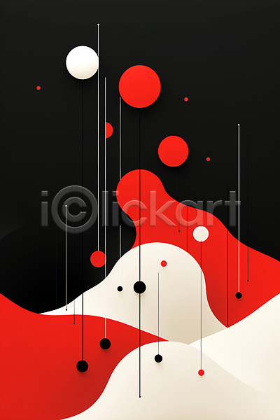 사람없음 JPG 편집이미지 검은색 디자인 모던 미니멀 백그라운드 빨간색 원형 직선 추상 포스터 흰색