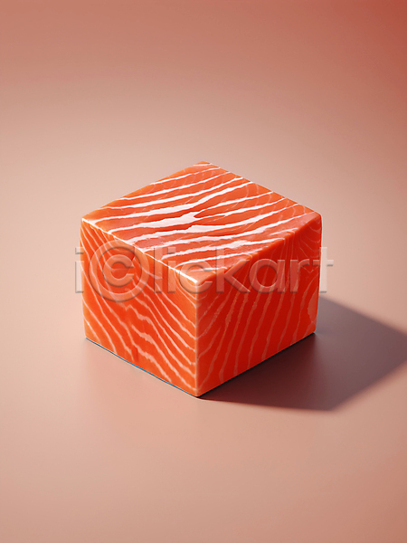 사람없음 JPG 디지털합성 편집이미지 사각형 생연어 식재료 연어 입체도형 정사각형 조각 큐브 편집소스