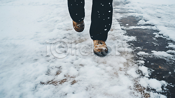 추위 신체부위 JPG 편집이미지 겨울 길 눈(날씨) 바닥 반사 발 빙판 빙판길 신발