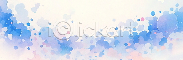 감성 사람없음 JPG 일러스트 디자인 백그라운드 수채화(물감) 점 추상 파란색 파스텔톤