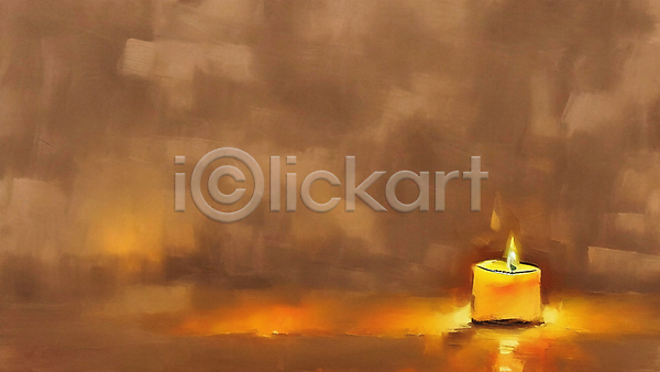 감성 분위기 사람없음 JPG 일러스트 갈색 그림 백그라운드 빛 오브젝트 유화 초 촛불 향초