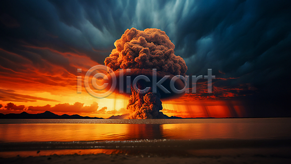 사람없음 JPG 편집이미지 구름(자연) 연기 전쟁 폭발 풍경(경치) 하늘 핵 핵폭탄