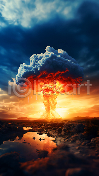 사람없음 JPG 편집이미지 구름(자연) 연기 전쟁 폭발 풍경(경치) 하늘 핵 핵폭탄