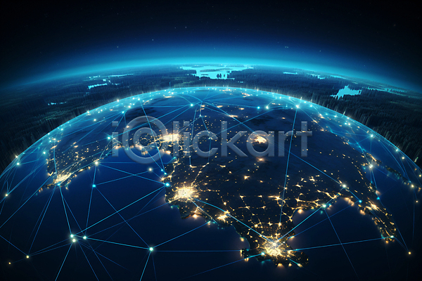 사람없음 JPG 디지털합성 편집이미지 그래픽 글로벌 네트워크 세계 연결 지구 홀로그램