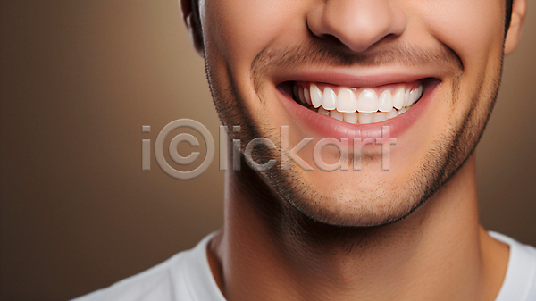 남자 성인 성인남자한명만 한명 JPG 디지털합성 편집이미지 미백 미소(표정) 얼굴 웃음 치과 치과진료 치료 치아
