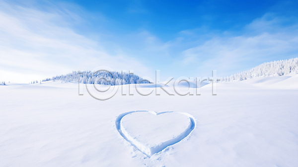 사람없음 JPG 편집이미지 겨울 구름(자연) 백그라운드 설경 설원 자연 풍경(경치) 하늘 하늘색 하트 흰색