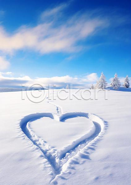 사람없음 JPG 편집이미지 겨울 구름(자연) 백그라운드 설경 설원 자연 풍경(경치) 하늘 하늘색 하트 흰색