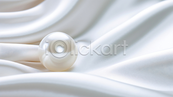 사람없음 JPG 디지털합성 편집이미지 구슬 보석 실크 원형 장신구 주름 진주(보석) 천(직물) 흰색