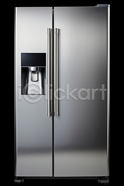 사람없음 JPG 디지털합성 편집이미지 냉장고 오브젝트 은색 전자제품 정수기
