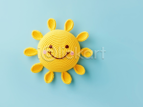 사람없음 JPG 디지털합성 아이콘 편집이미지 날씨 뜨개인형 뜨개질 미소(표정) 이모티콘 재질 질감 태양 털실 편집소스
