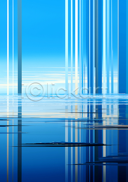 사람없음 JPG 디지털합성 편집이미지 공간 기둥 바다 백그라운드 줄무늬 파란색 편집소스 풍경(경치)