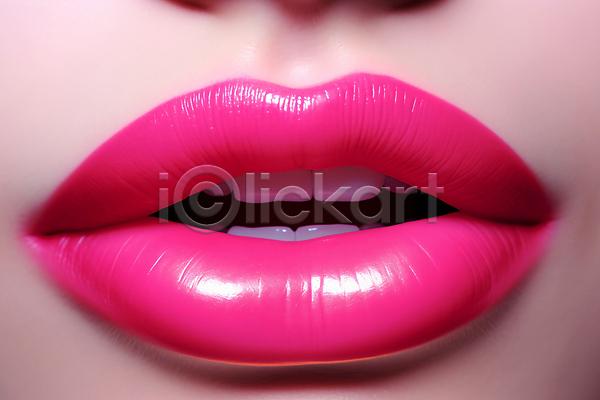 매력적 성인 성인여자한명만 여자 한명 JPG 근접촬영 편집이미지 립(입술) 립메이크업 분홍색 얼굴 입술