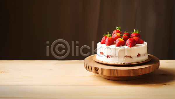 사람없음 JPG 편집이미지 나무받침 디저트 딸기 딸기케이크 케이크