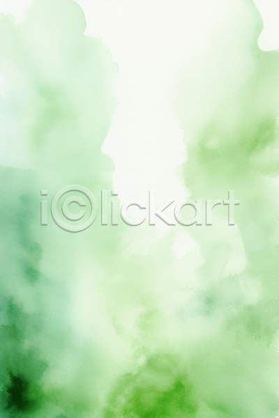 사람없음 JPG 일러스트 백그라운드 번짐 붓터치 수채화(물감) 초록색 추상