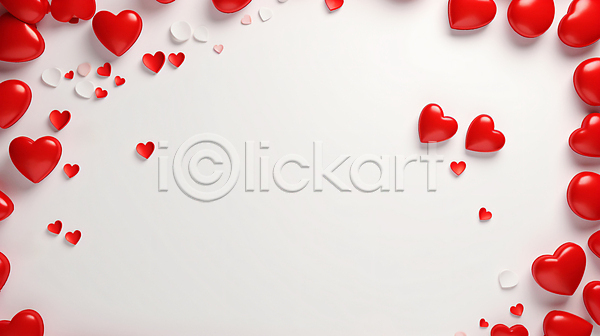 사랑 사람없음 JPG 편집이미지 발렌타인데이 백그라운드 빨간색 이벤트 카피스페이스 하트 흰색