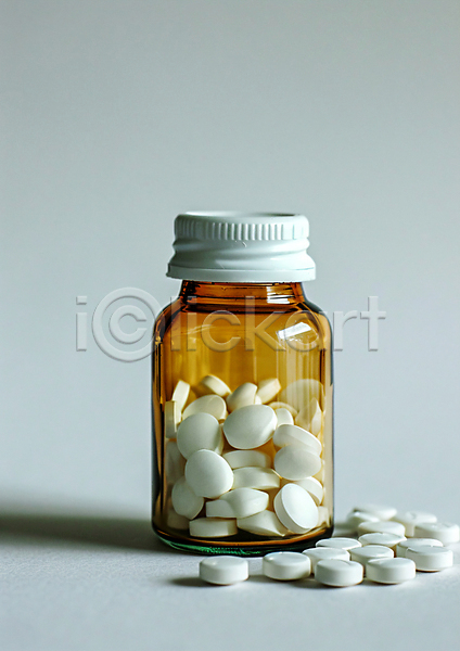 사람없음 JPG 편집이미지 건강 건강보조식품 광택 그림자 병(담는) 알약 약 약병 투명