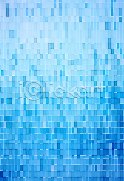 사람없음 JPG 일러스트 그라데이션 모자이크 백그라운드 사각형 수채화(물감) 타일 파란색 패턴